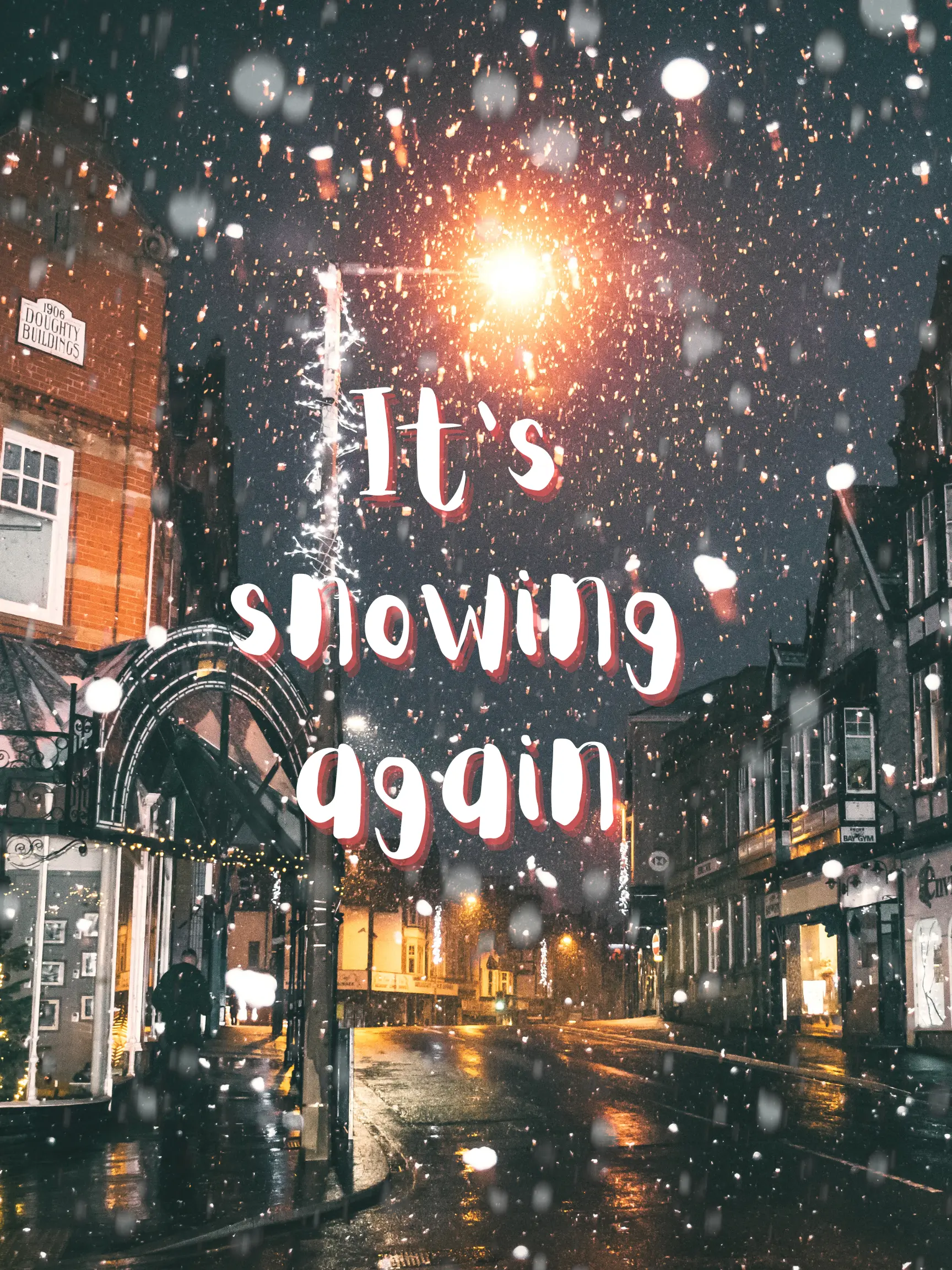 It’s snowing again